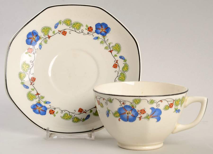 HLC576 Footed Cup & Saucer Set by Homer Laughlin -1