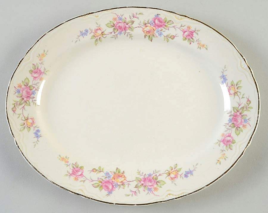 R1334 11" Oval Serving Platter by Homer Laughlin -1