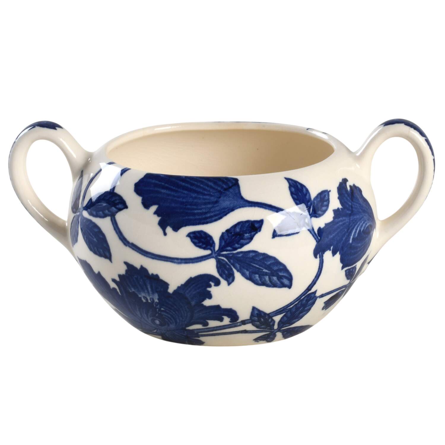Blue Fantasy Sugar Bowl No Lid by Homer Laughlin -1