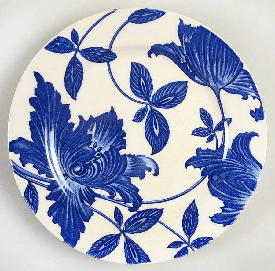 Blue Fantasy Salad Plate by Homer Laughlin -1