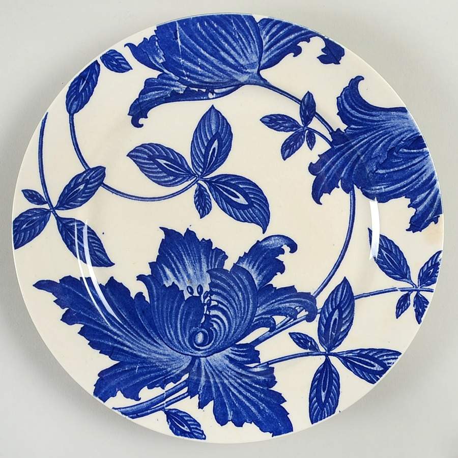 Blue Fantasy Luncheon Plate by Homer Laughlin -1