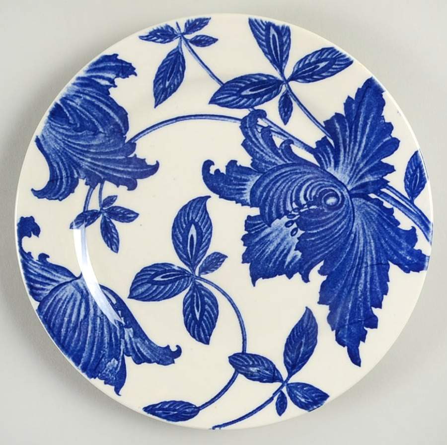 Blue Fantasy Bread & Butter Plate by Homer Laughlin -1