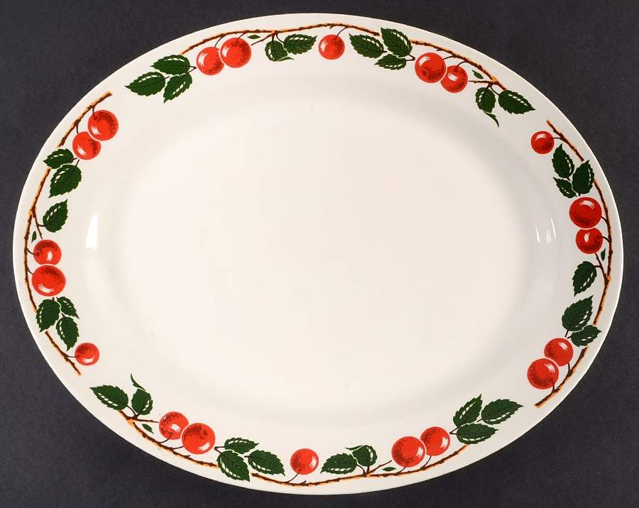 Cherry Valley 13" Oval Serving Platter by Homer Laughlin -1