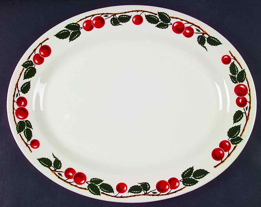 Cherry Valley 14" Oval Serving Platter by Homer Laughlin -1