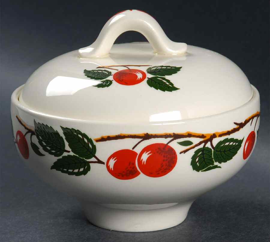 Cherry Valley Sugar Bowl & Lid by Homer Laughlin -1