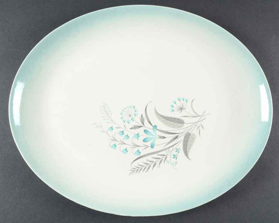 Spring Garden (Sprayed Edge) 13" Oval Serving Platter by Homer Laughlin -1