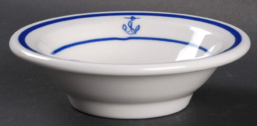 US Navy Mess Wardroom Officer Rim Fruit/Dessert (Sauce) Bowl by Homer Laughlin -1