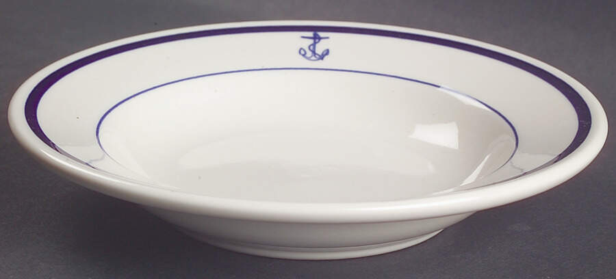 US Navy Mess Wardroom Officer Rim Cereal Bowl by Homer Laughlin -1