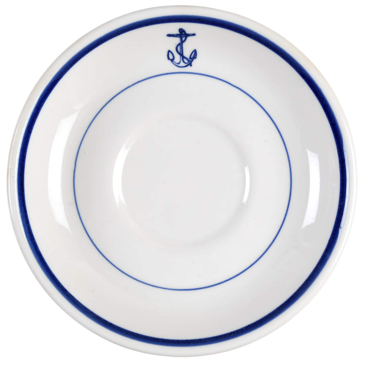 US Navy Mess Wardroom Officer Saucer for Flat Cup by Homer Laughlin -1