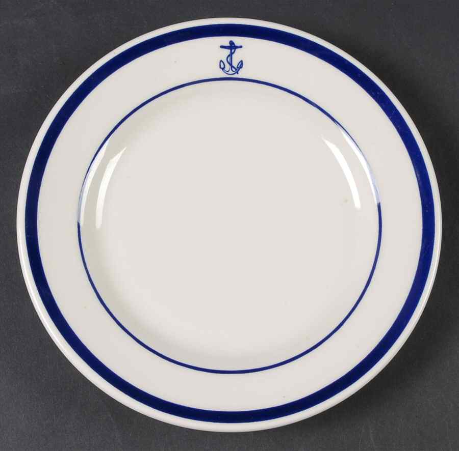 US Navy Mess Wardroom Officer Salad Plate by Homer Laughlin -1