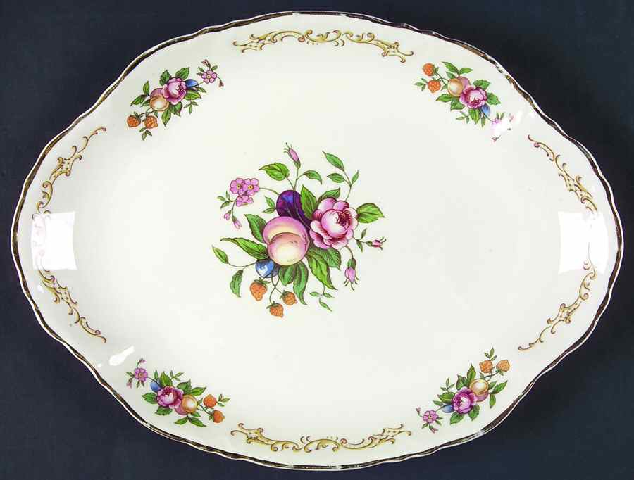 R1294 11" Oval Handled Platter by Homer Laughlin -1