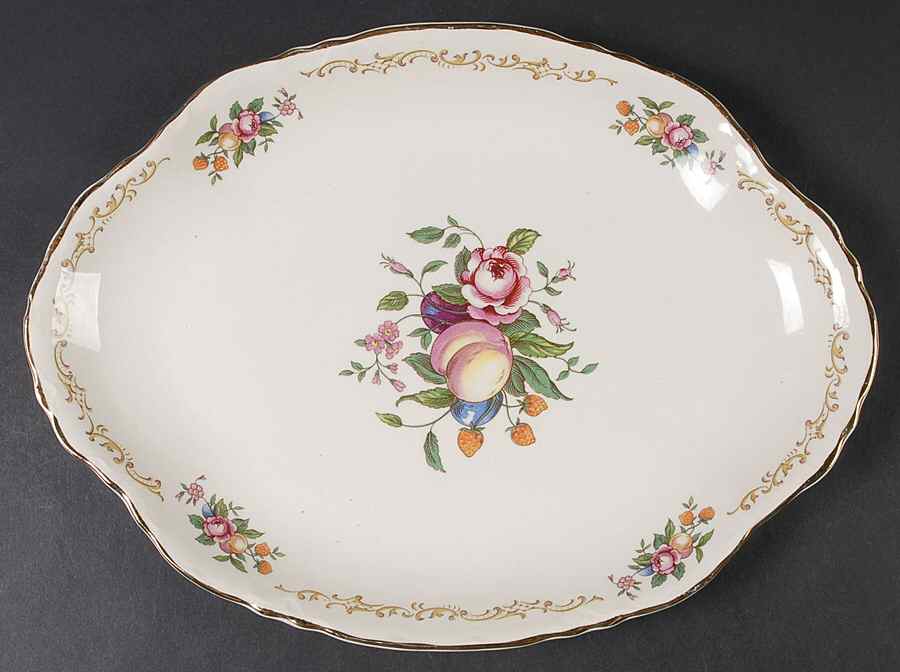 R1294 13" Oval Handled Platter by Homer Laughlin -1