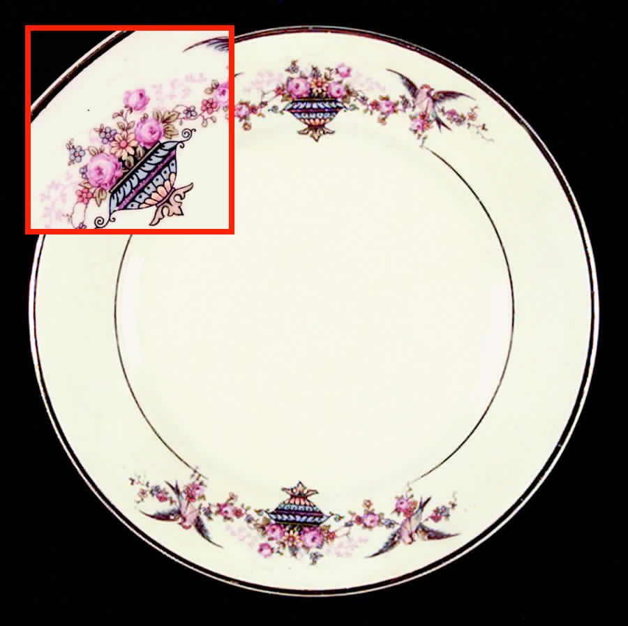 Rosewood (Decor On Verge) Dinner Plate by Homer Laughlin -1