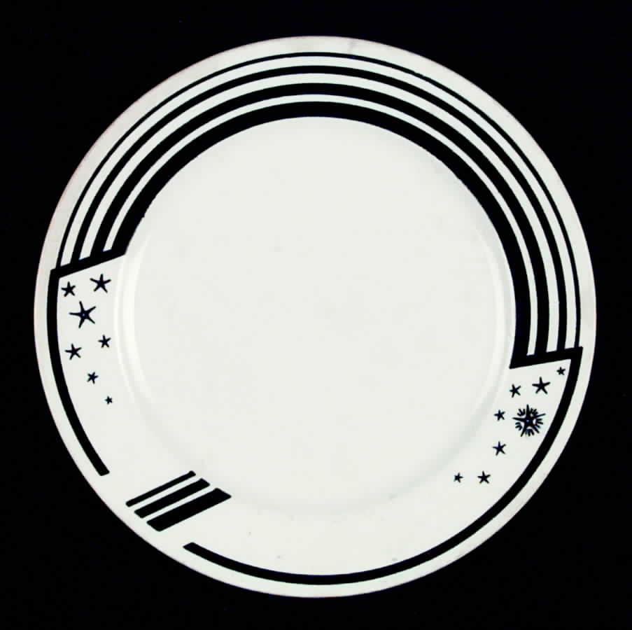 The Constellation Black Salad Plate by Homer Laughlin -1
