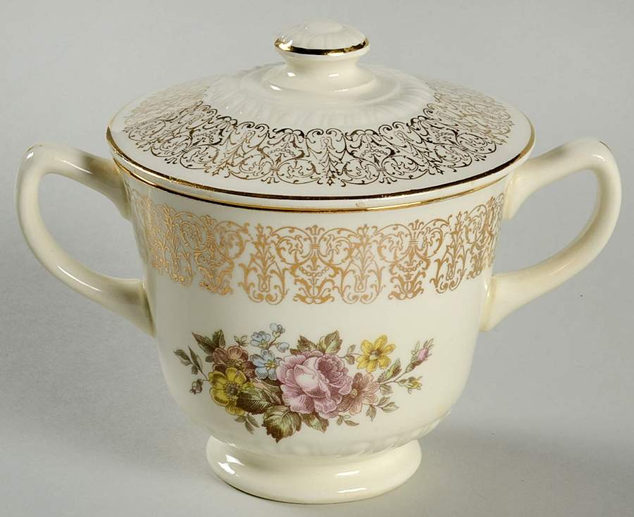 Monticello Sugar Bowl & Lid by Homer Laughlin -1