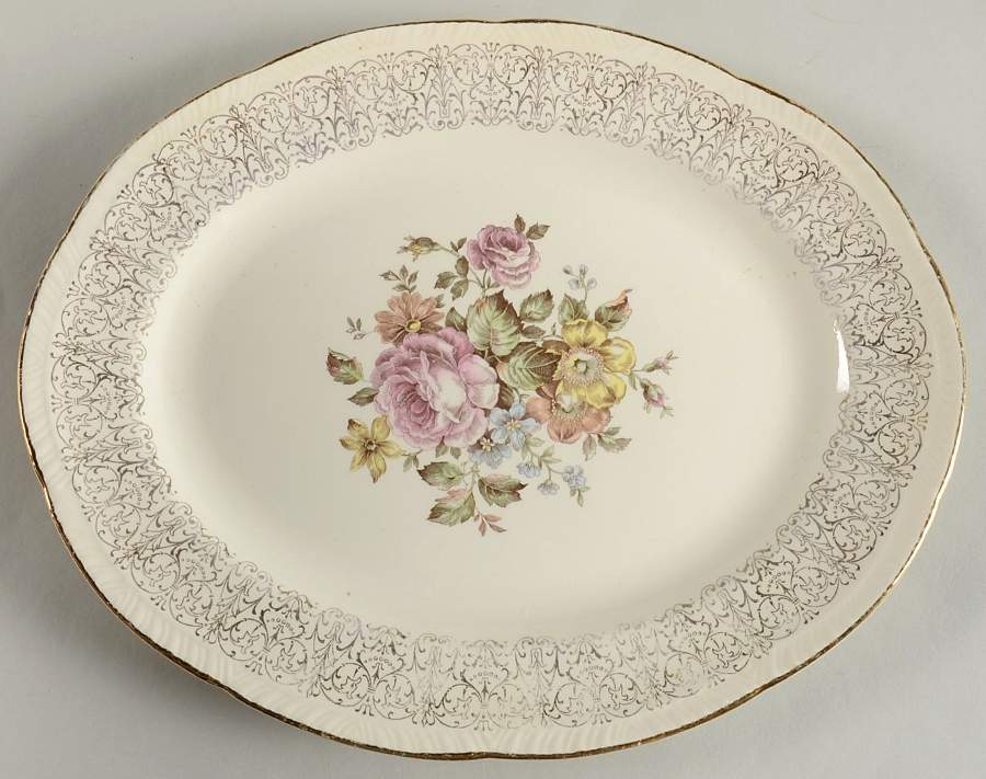 Monticello 11" Oval Serving Platter by Homer Laughlin -1