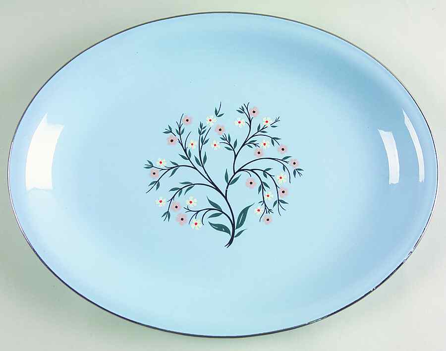 Bluemont 11" Oval Serving Platter by Homer Laughlin -1