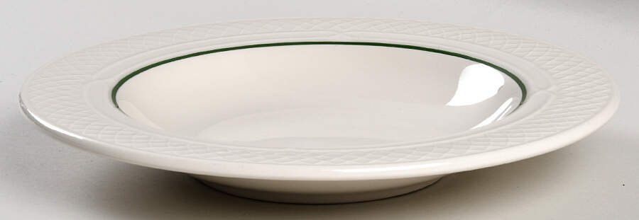 Jade Green Large Rim Soup Bowl by Homer Laughlin -1