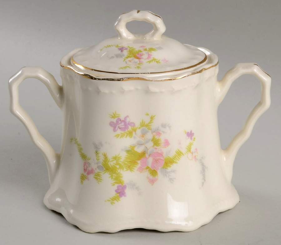 Jean Sugar Bowl & Lid by Homer Laughlin -1