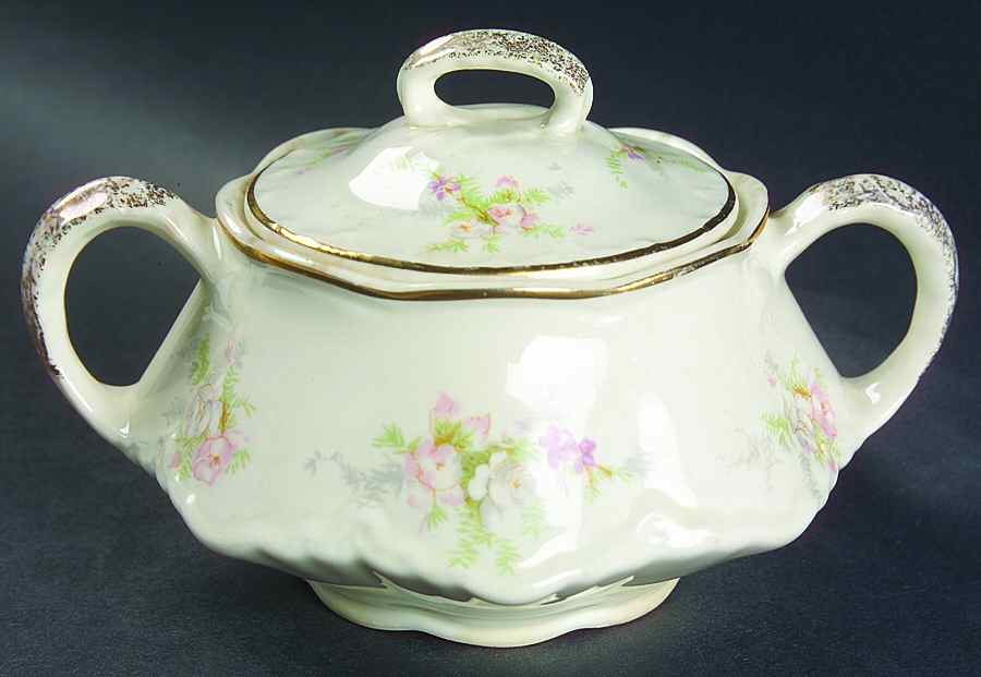 Jean Sugar Bowl & Lid by Homer Laughlin -1