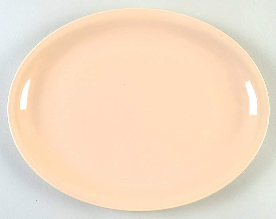 Jubilee Cream Beige 13" Oval Serving Platter by Homer Laughlin -1
