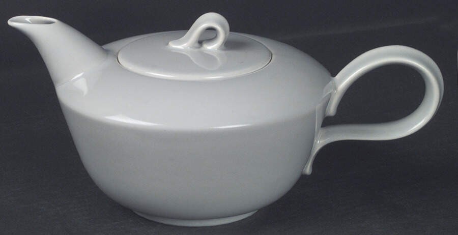 Jubilee Mist Grey Teapot & Lid by Homer Laughlin -1