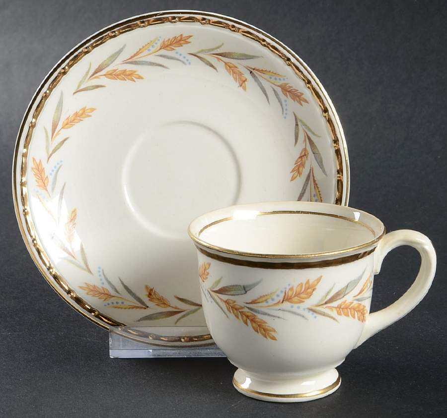 Kingston Footed Demitasse Cup & Saucer Set by Homer Laughlin -1