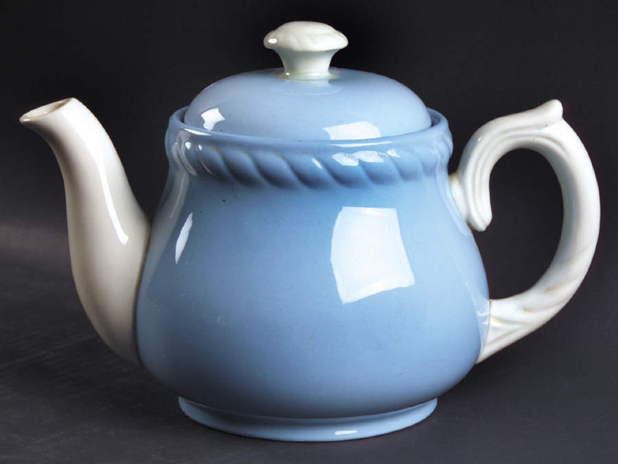 Kraft Blue Teapot & Lid by Homer Laughlin -1