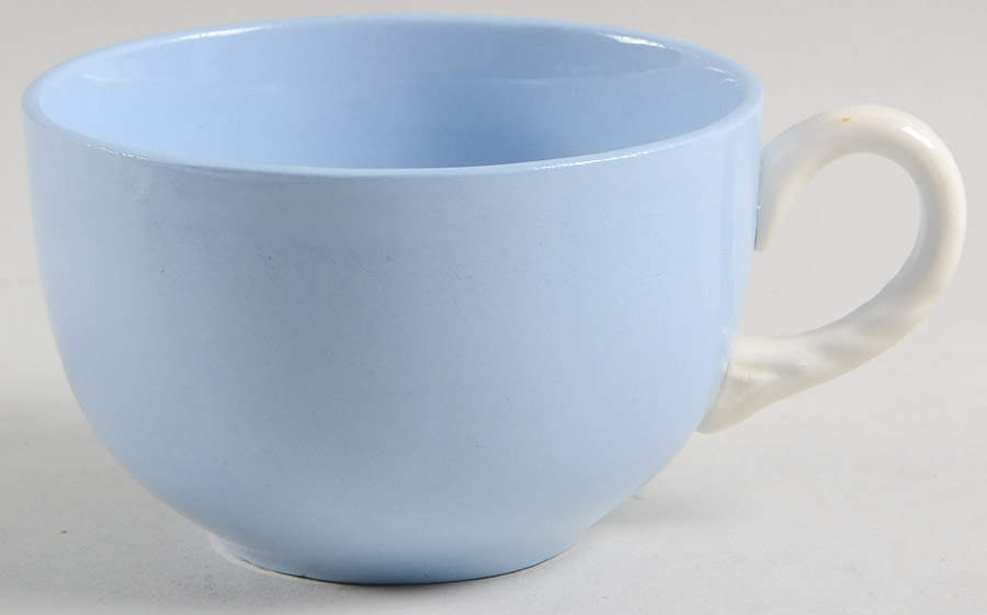 Kraft Blue Flat Cup by Homer Laughlin -1