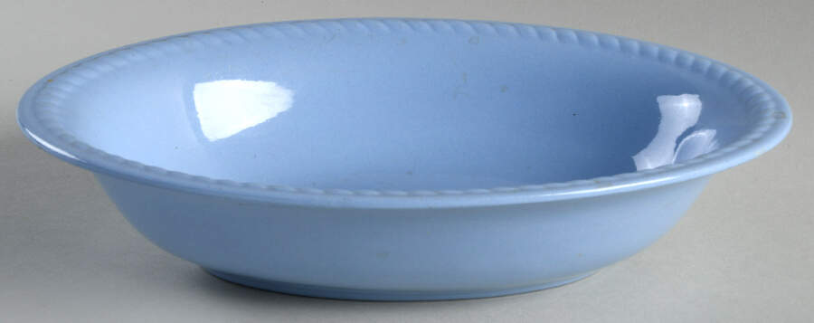Kraft Blue 9" Oval Vegetable Bowl by Homer Laughlin -1