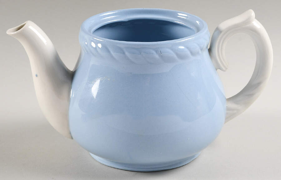 Kraft Blue Teapot No Lid by Homer Laughlin -1