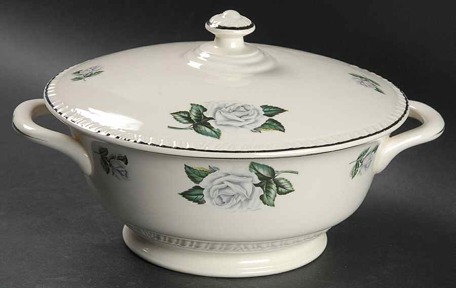 Windsor Rose Round Covered Vegetable by Homer Laughlin -1