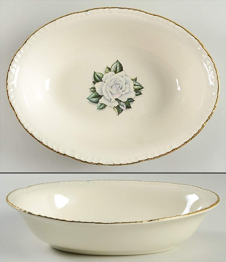 Windsor Rose 9" Oval Vegetable Bowl by Homer Laughlin -1