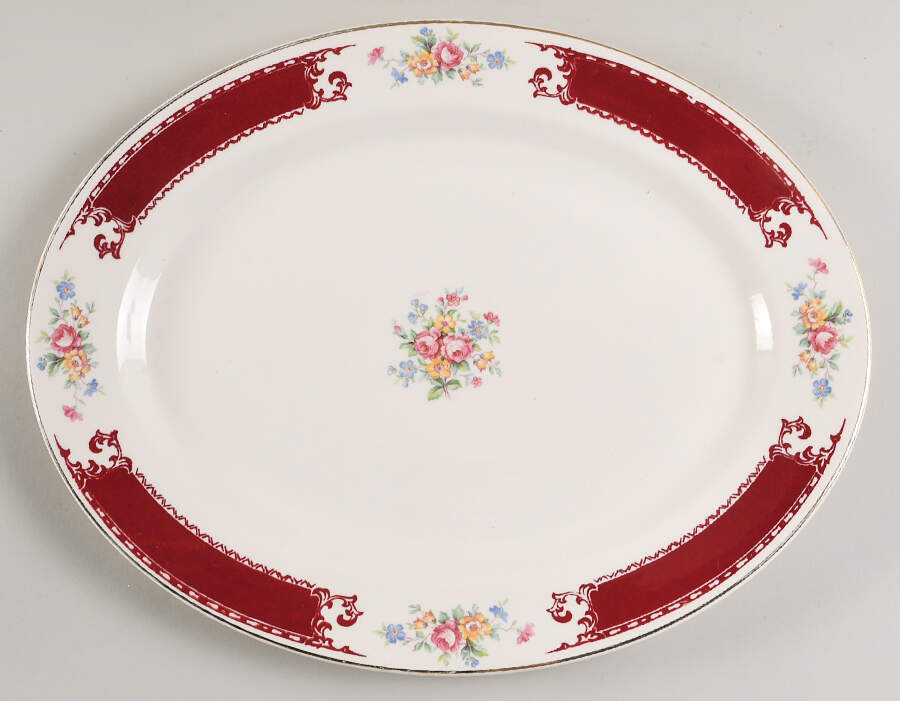 Lady Alice 13" Oval Serving Platter by Homer Laughlin -1