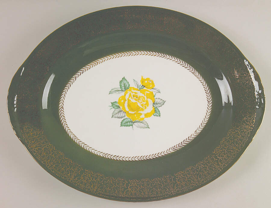 Lady Greenbriar 13" Oval Serving Platter by Homer Laughlin -1