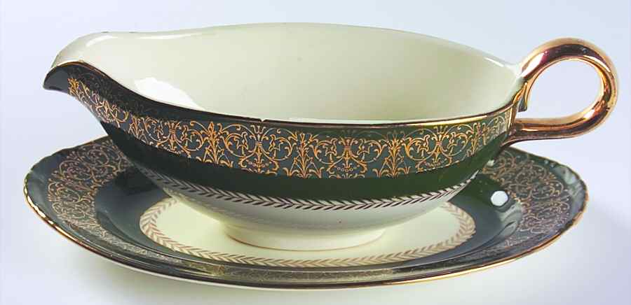 Lady Greenbriar Gravy Boat & Underplate/Relish by Homer Laughlin -1