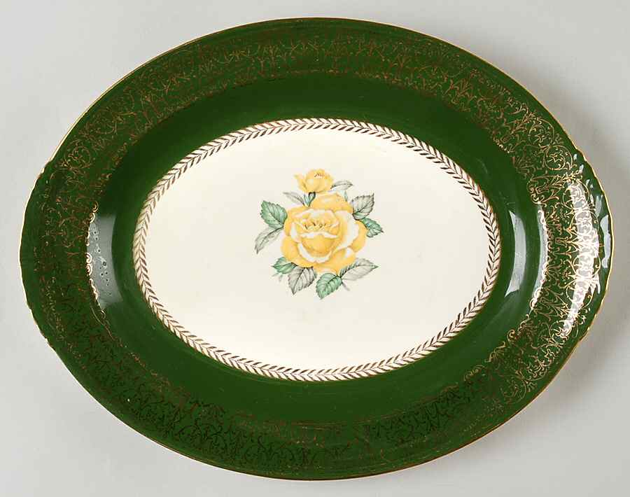 Lady Greenbriar 11" Oval Serving Platter by Homer Laughlin -1