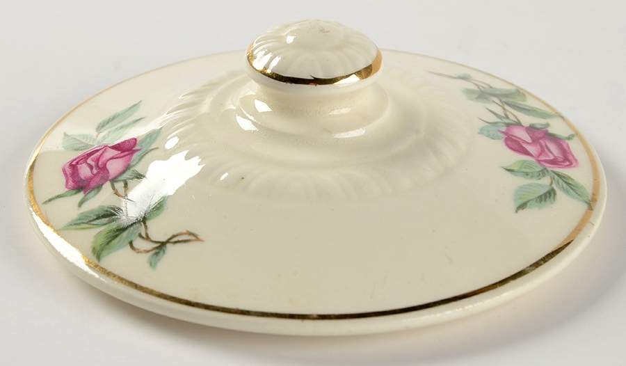 Lattice Rose Lid for Sugar Bowl by Homer Laughlin -1