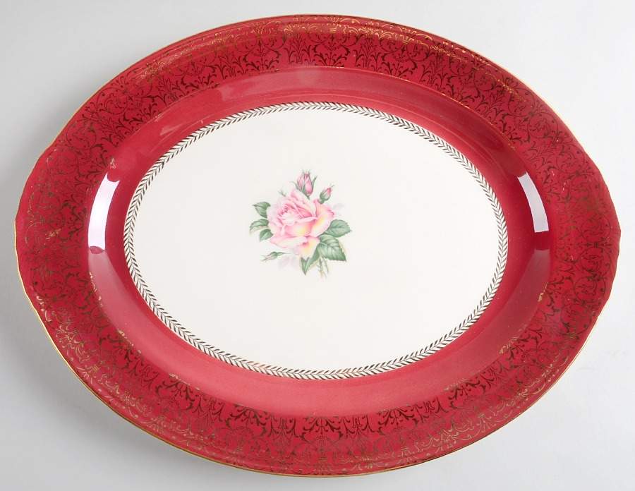 Lady Stratford 15" Oval Serving Platter by Homer Laughlin -1