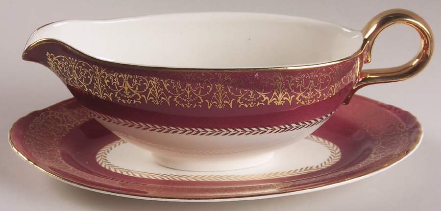Lady Stratford Gravy Boat & Underplate/Relish by Homer Laughlin -1