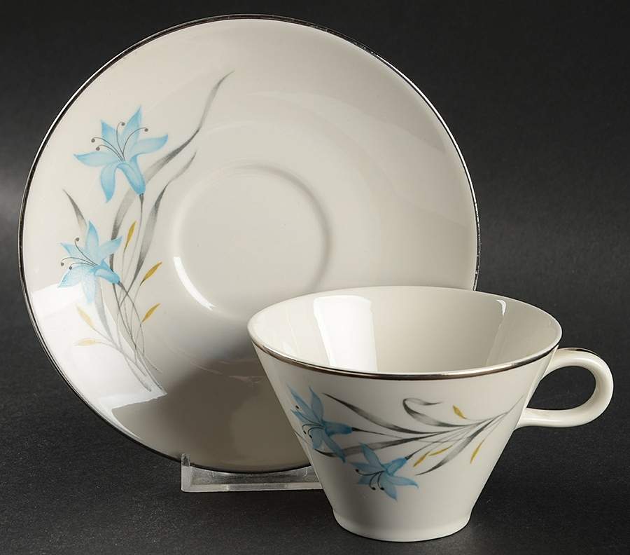 Linda Flat Cup & Saucer Set by Homer Laughlin -1