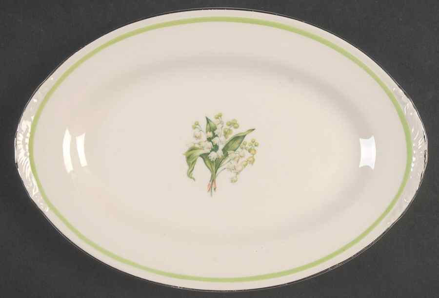 Lily of The Valley (Platinum Trim) Relish by Homer Laughlin -1