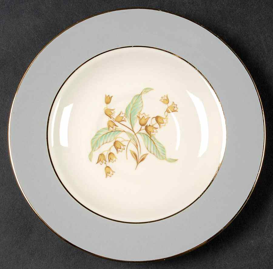 Lily of The Valley (Gold Trim) Saucer by Homer Laughlin -1