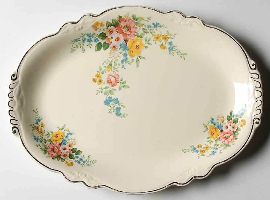 Louise 13" Oval Serving Platter by Homer Laughlin -1