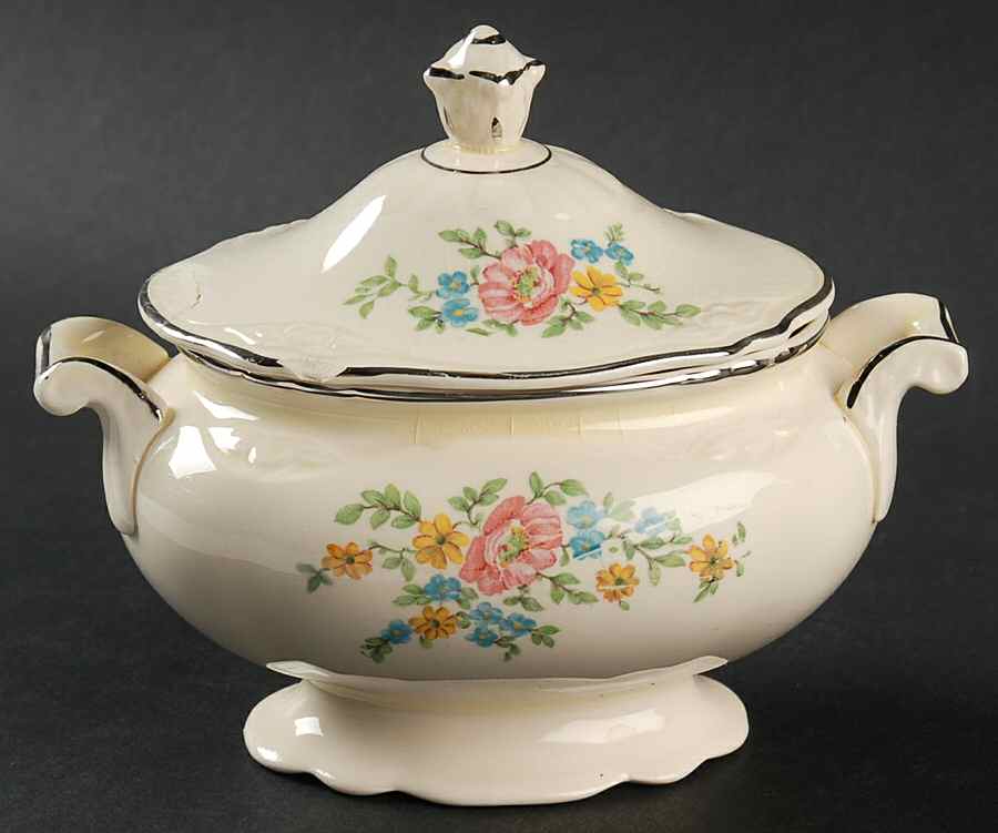 Louise Sugar Bowl & Lid by Homer Laughlin -1