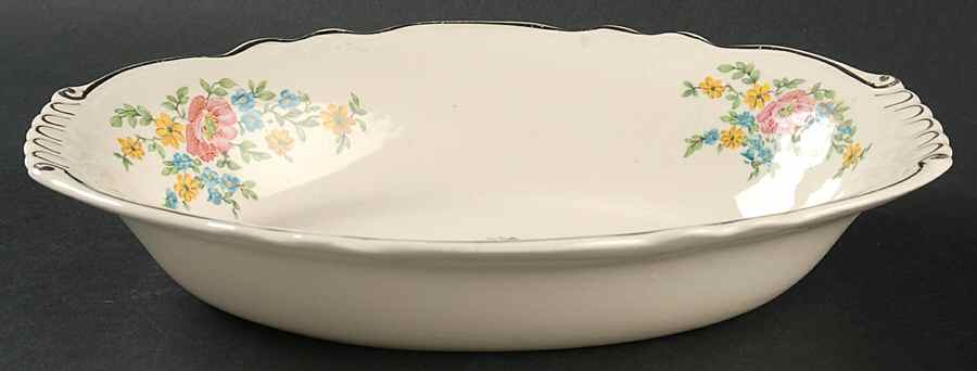 Louise 9" Oval Vegetable Bowl by Homer Laughlin -1