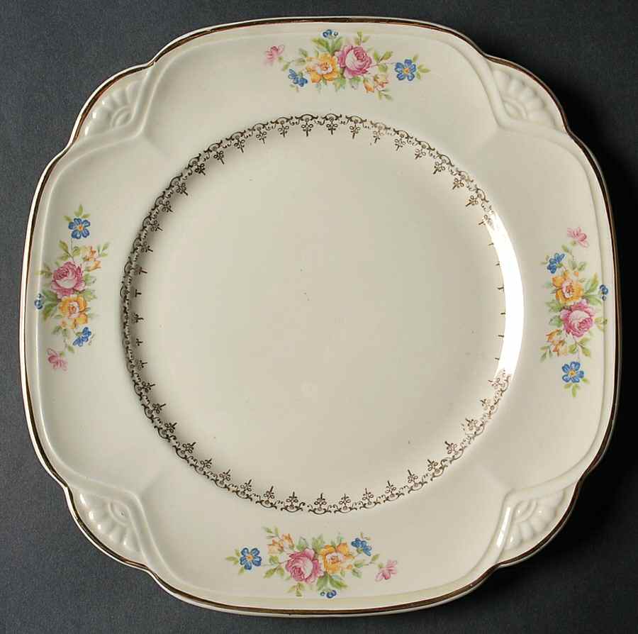 M208 (Marigold Shape) Square Salad Plate by Homer Laughlin -1