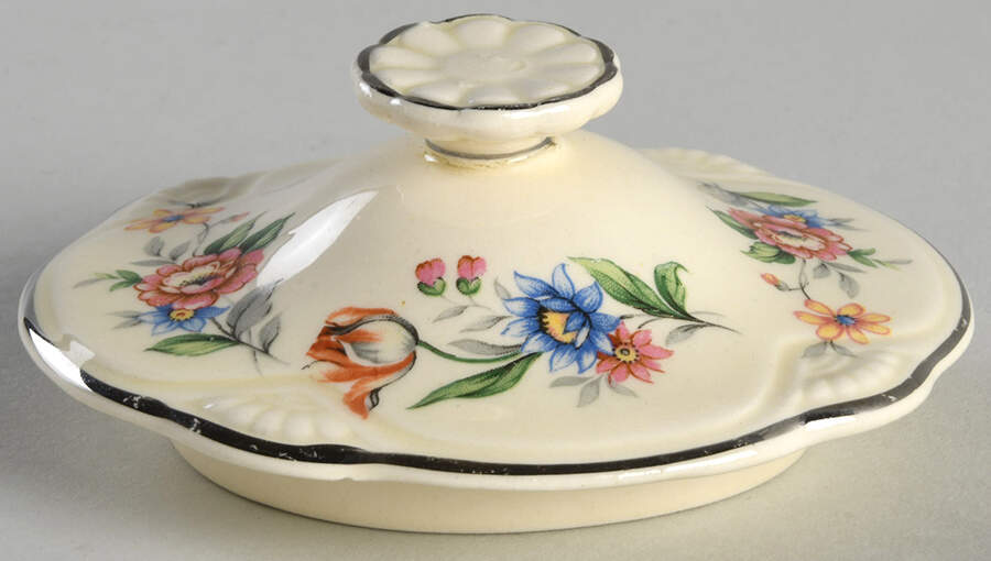 M212 (Marigold) Lid for Sugar Bowl by Homer Laughlin -1