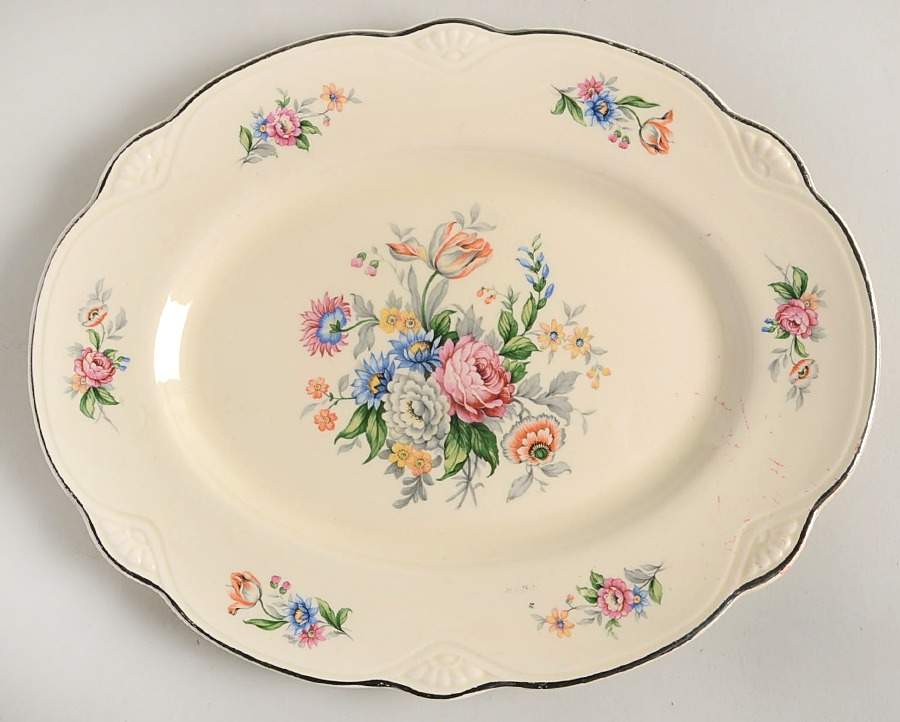 M212 (Marigold) 11" Oval Serving Platter by Homer Laughlin -1