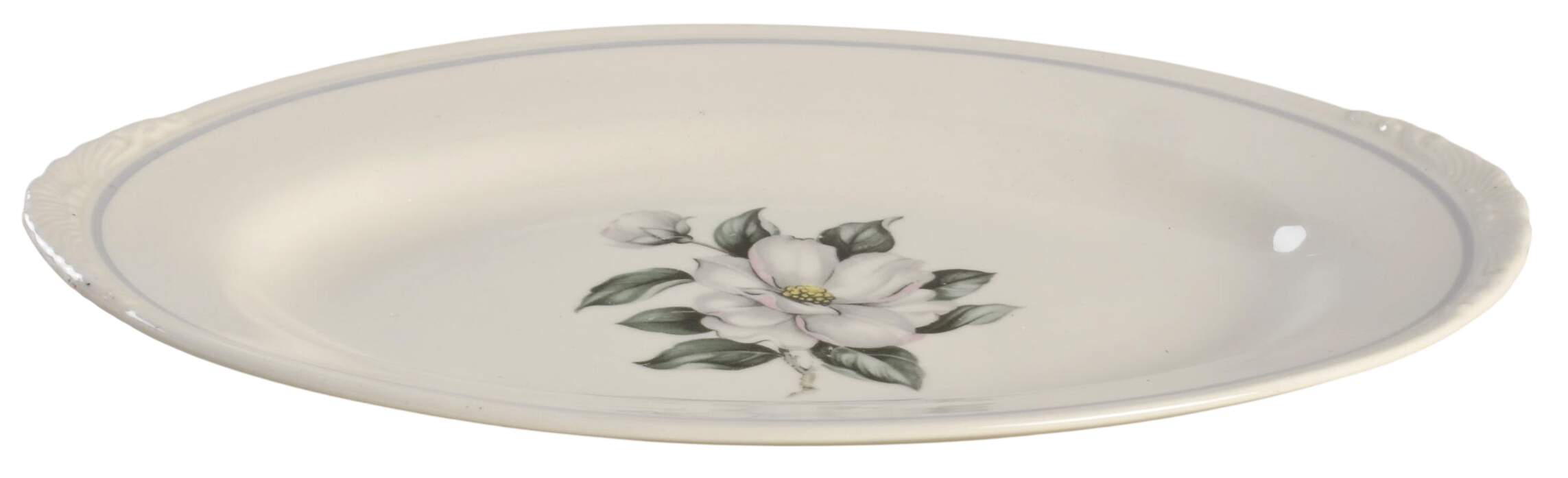 Magnolia (Eggshell Nautilus) Relish/Gravy Underplate by Homer Laughlin -1